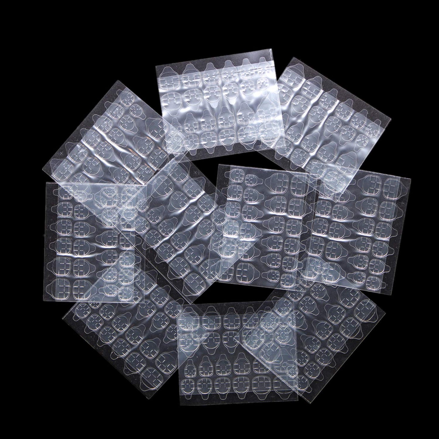 10 Sheets Double-Sided Waterproof Jelly Nail Adhesive Tabs for Press-On Nails