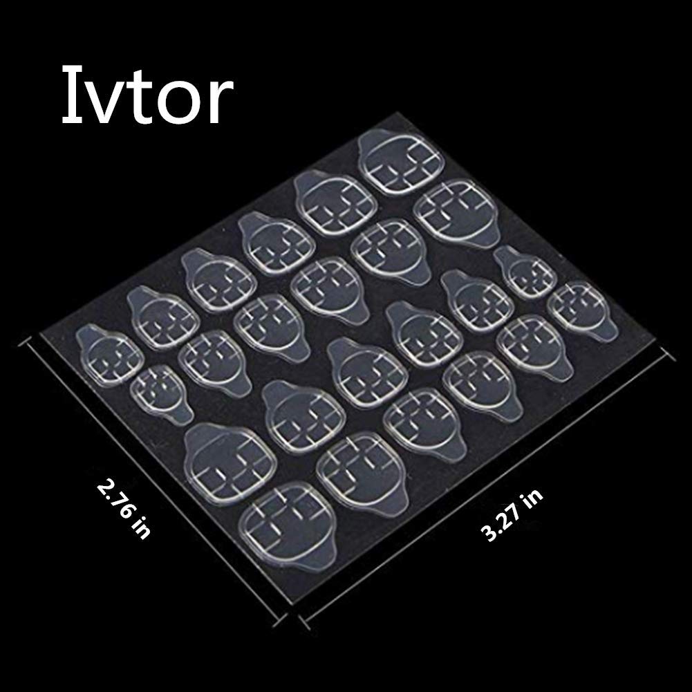 10 Sheets Double-Sided Waterproof Jelly Nail Adhesive Tabs for Press-On Nails