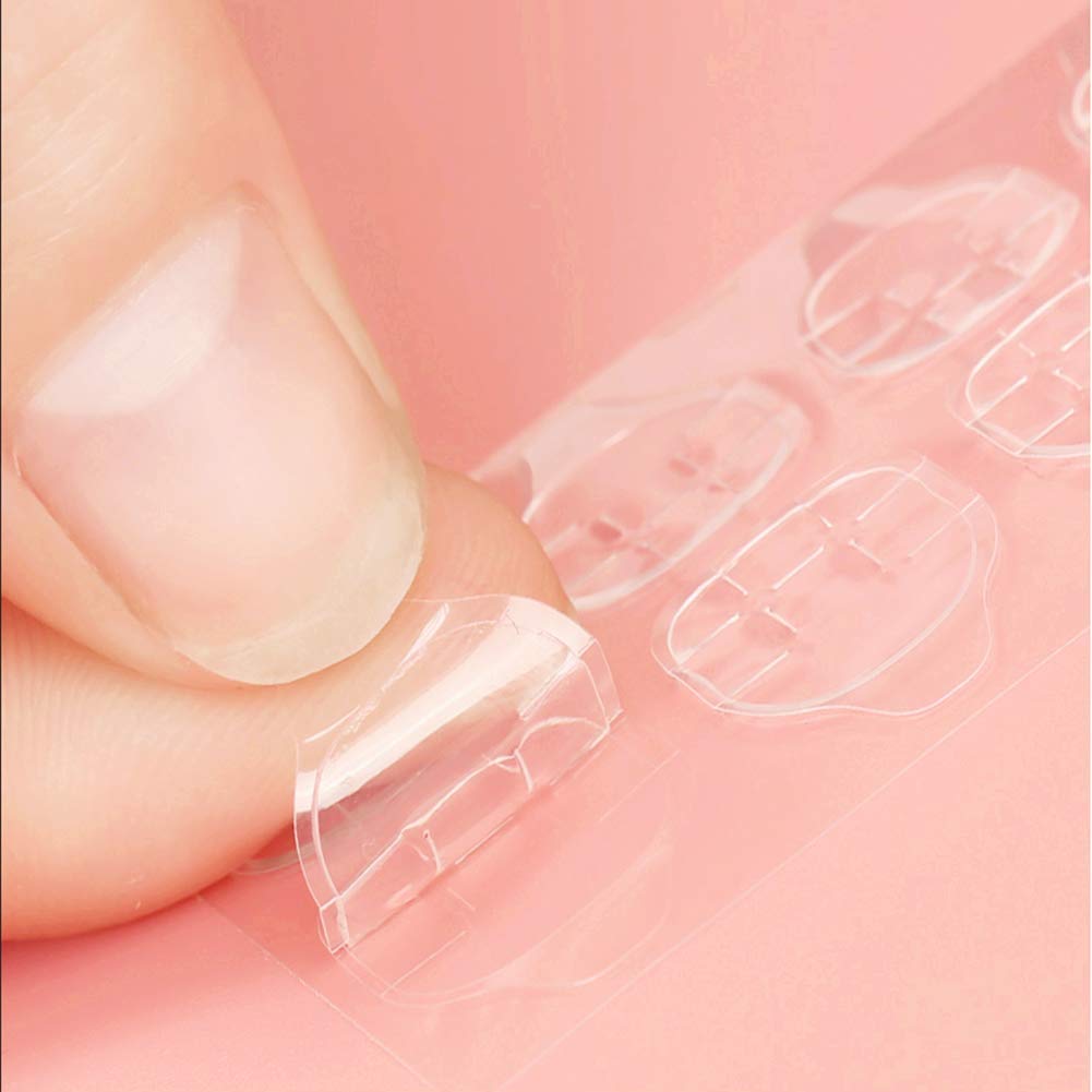 10 Sheets Double-Sided Waterproof Jelly Nail Adhesive Tabs for Press-On Nails