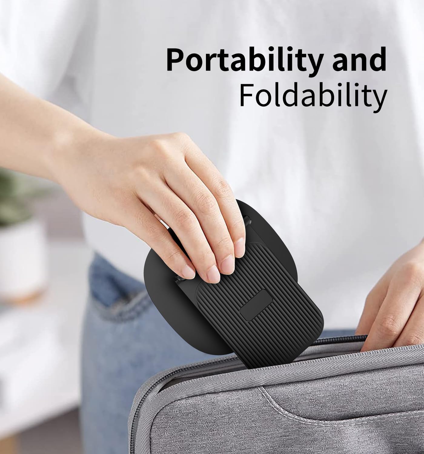 360° Foldable Cell Phone Stand for Desk – Adjustable Holder for Video Recording & Travel, Compatible with All Smartphones, iPhone, iPad, Switch (K69-Black)