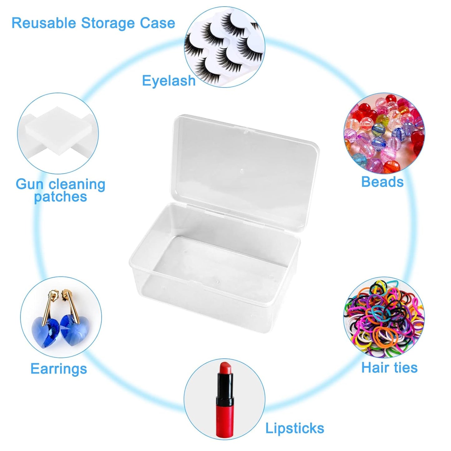 500 PCS 6" Cotton Swabs – Eco-Friendly Wooden Sticks, Reusable Box, for Ears, Makeup & Gun Cleaning