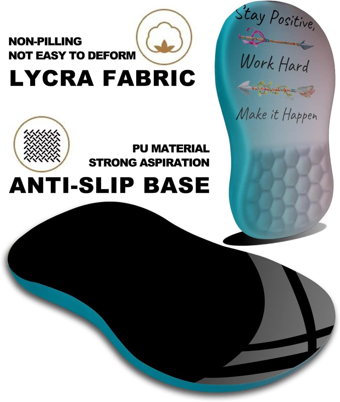 Ergonomic Mouse Pad with Wrist Support – Massage Dots, Non-Slip Base, 12"x8"