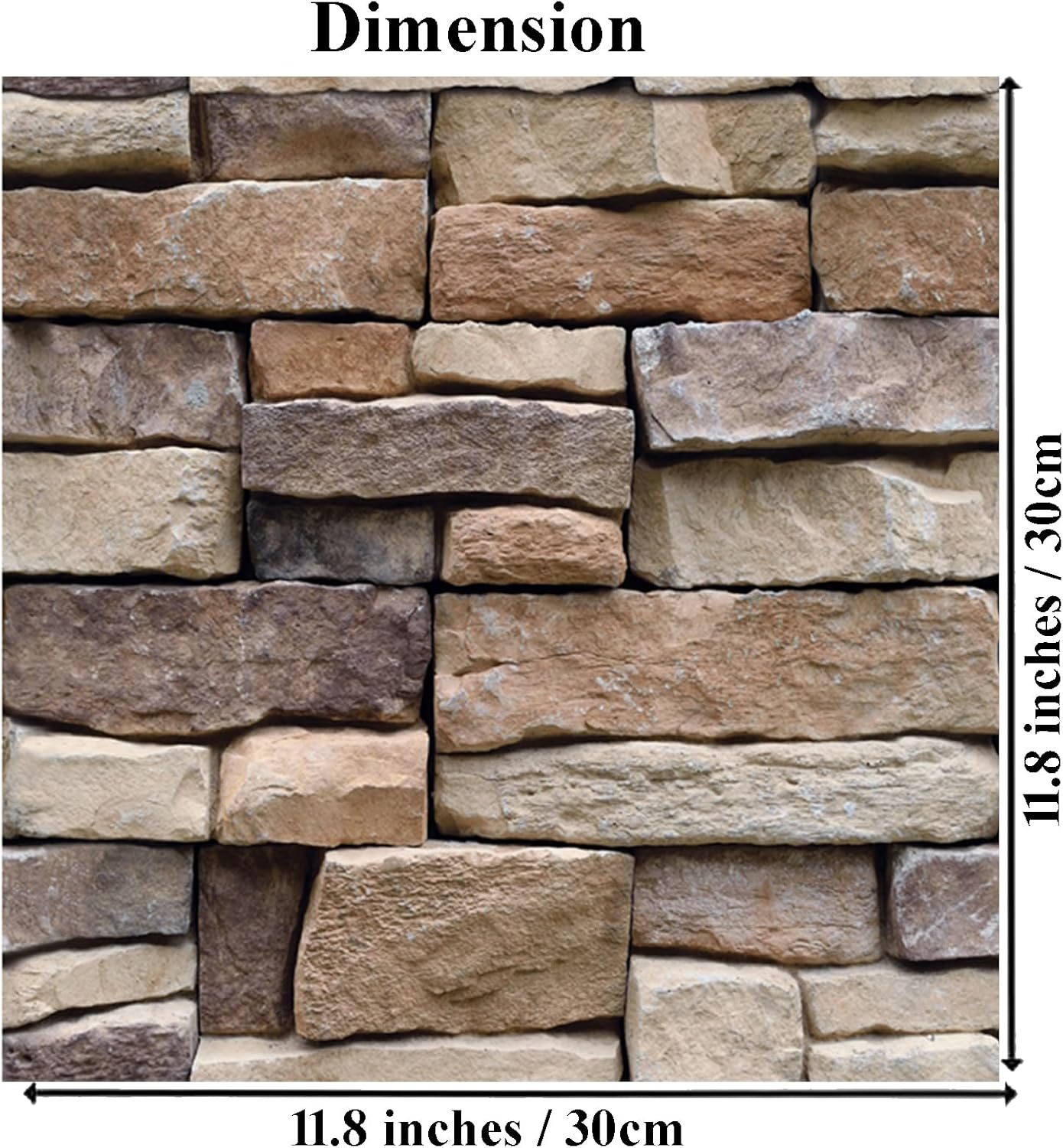 10PCS 3D Peel and Stick Wall Panels – Self-Adhesive PVC Brick Wallpaper, Waterproof for Living Room