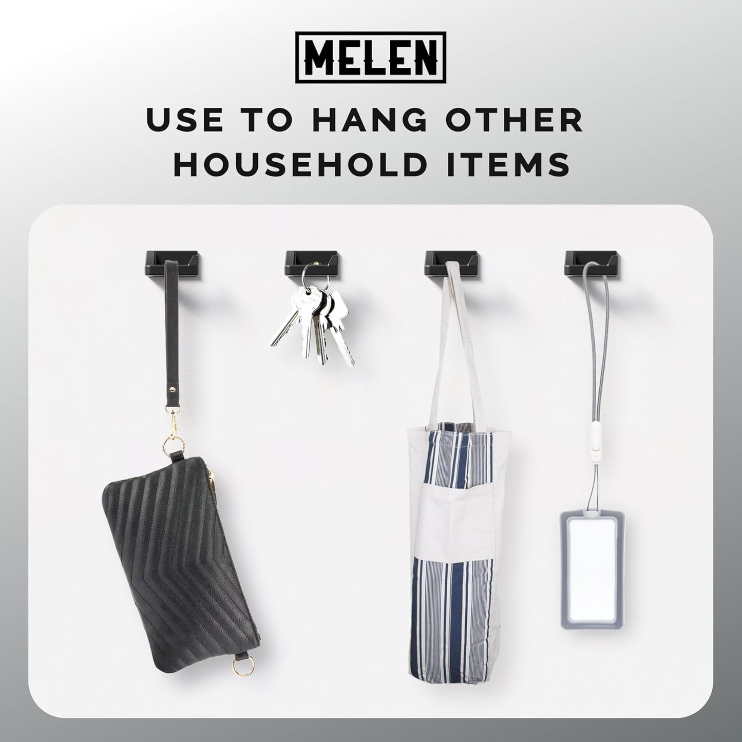 8-Pack Adhesive Sunglass Organizer – Strong, Compact Glass Holder for Wall & Car (Black)