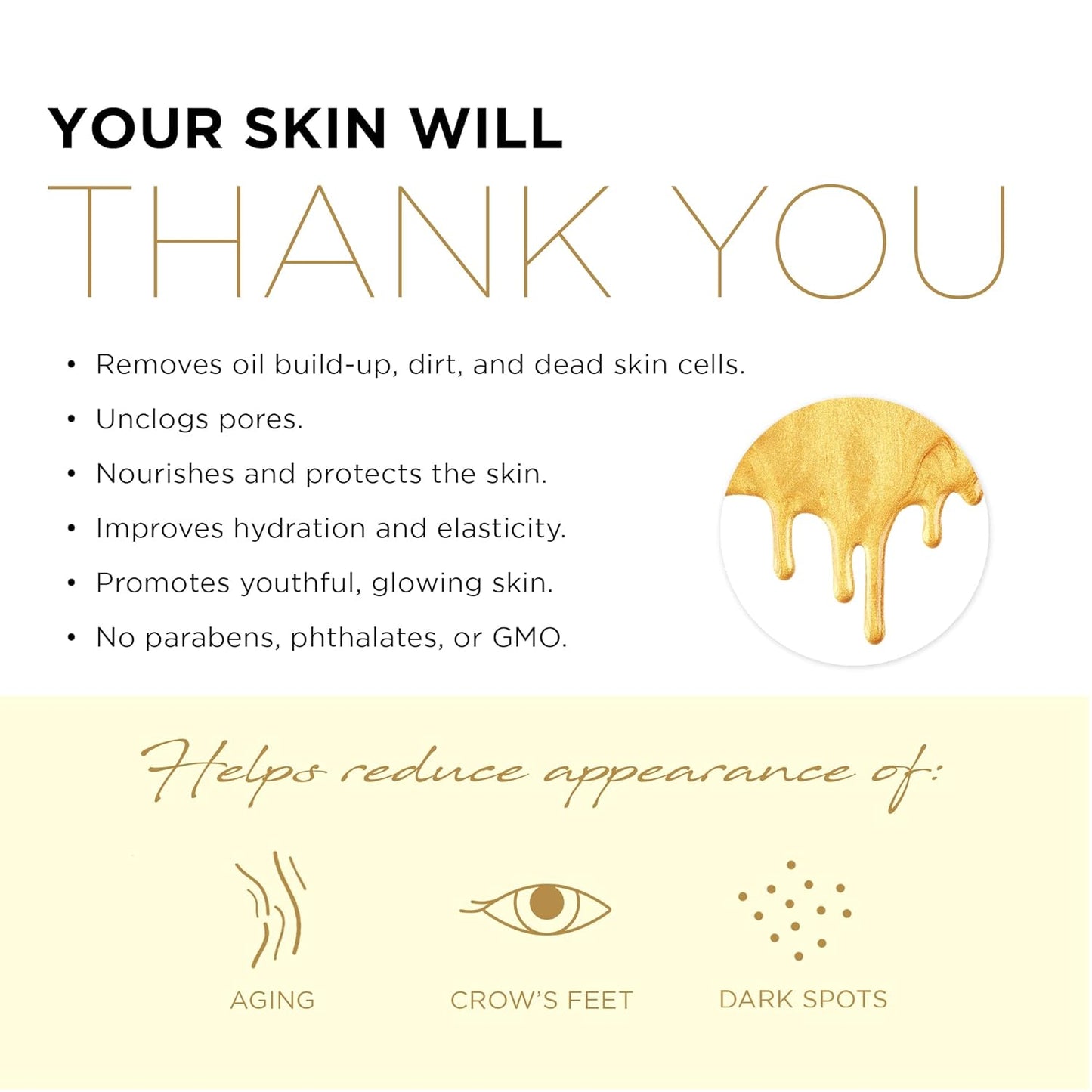 24K Gold Firming Peel-Off Mask ā Anti-Aging, Lifting & Hydrating with Hyaluronic Acid & Collagen (150mL)