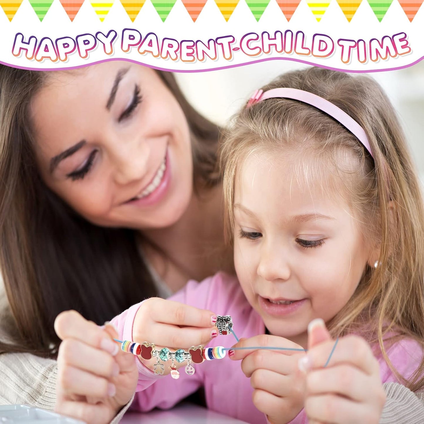 Unicorn Charm Bracelet Making Kit - Creative Jewelry Craft Set for Girls Ages 8-12, Perfect Gift for Self-Expression