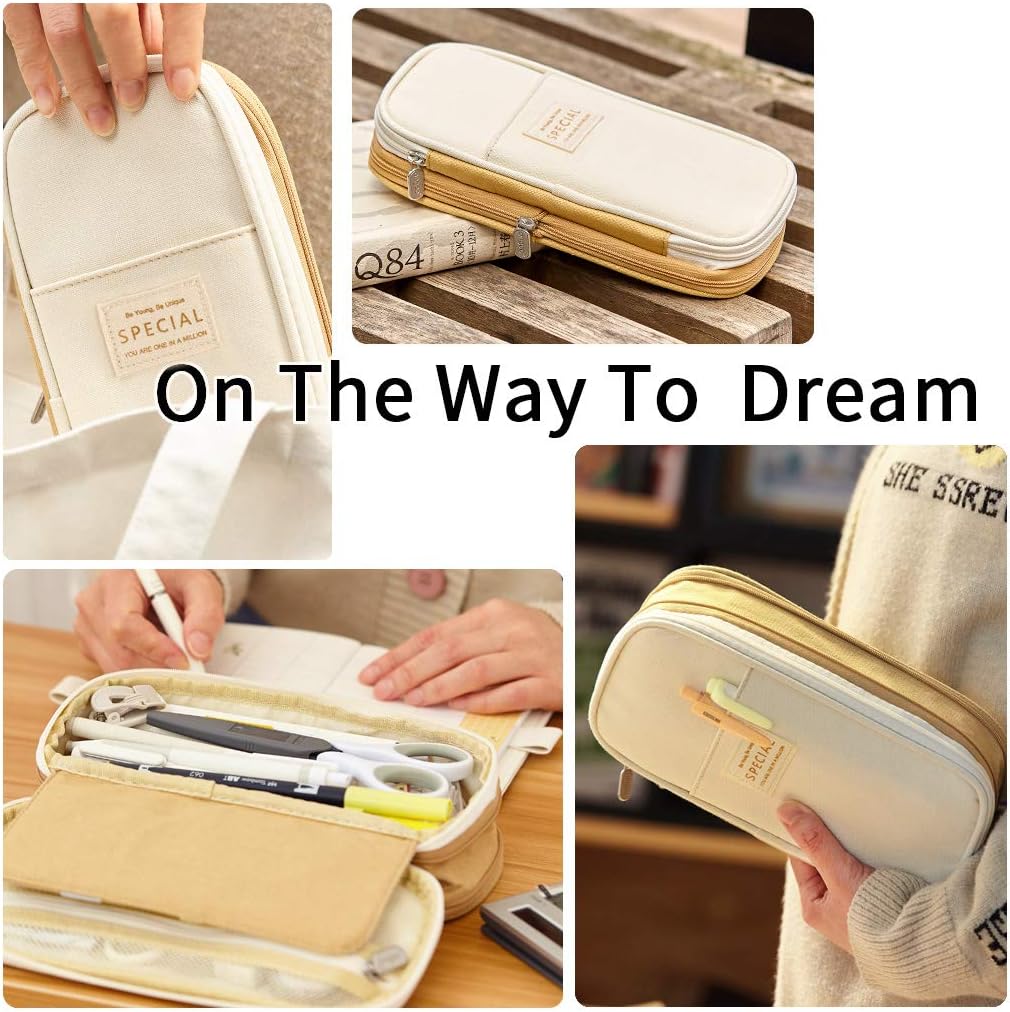 Large Capacity Pencil Case, High Storage Pen Pouch Holder Box Organizer for School Office College