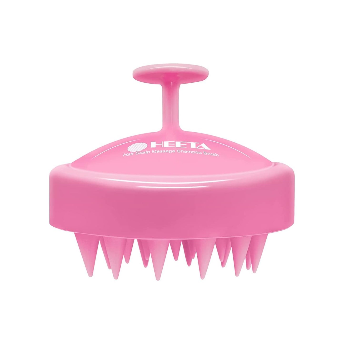 Shampoo Scalp Brush Massager – Cherry Pink Silicone Scrubber for Hair Growth & Dandruff Removal