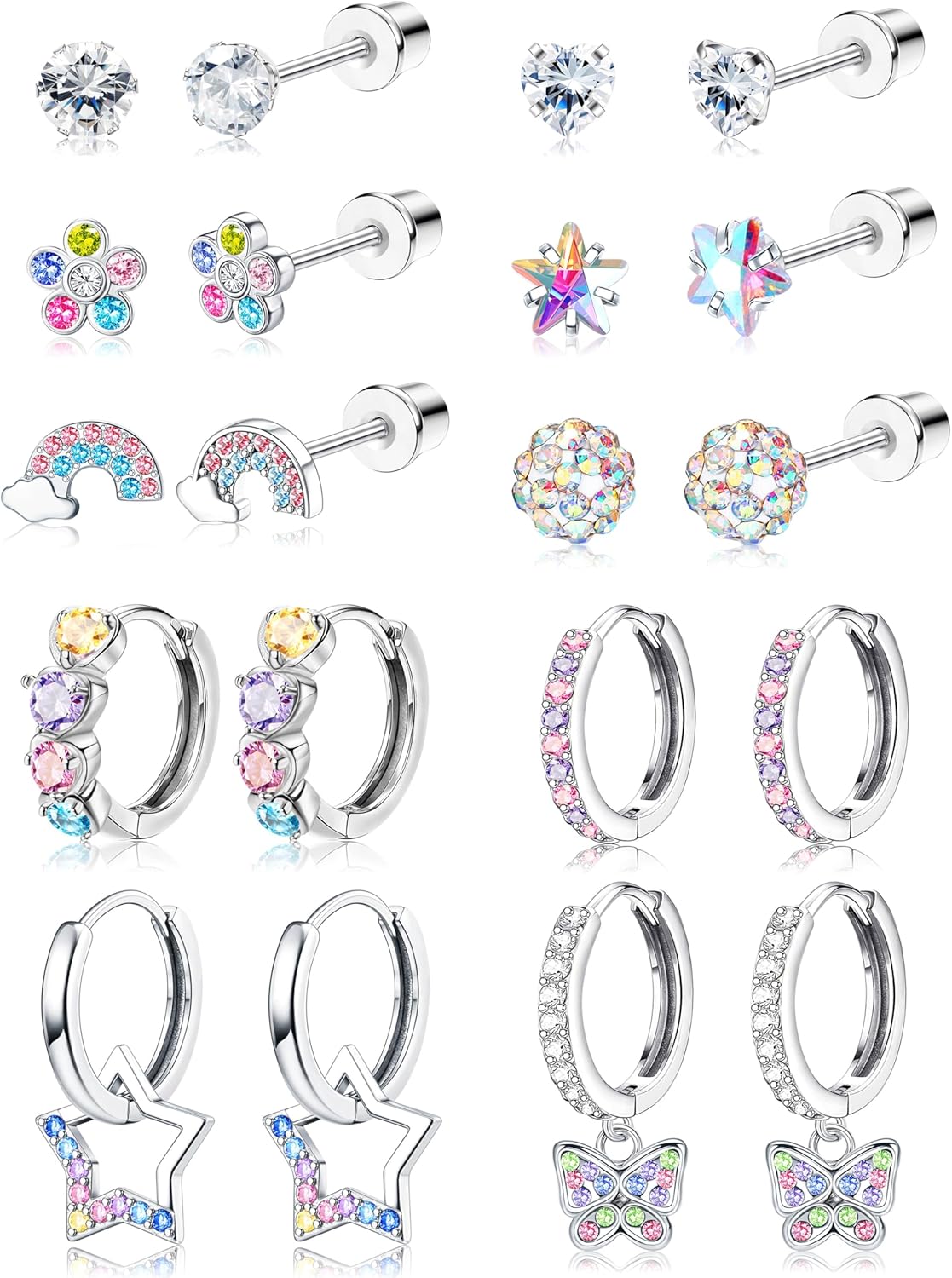 Stainless Steel Screw Back Earrings – Cute & Hypoallergenic for Girls & Toddlers