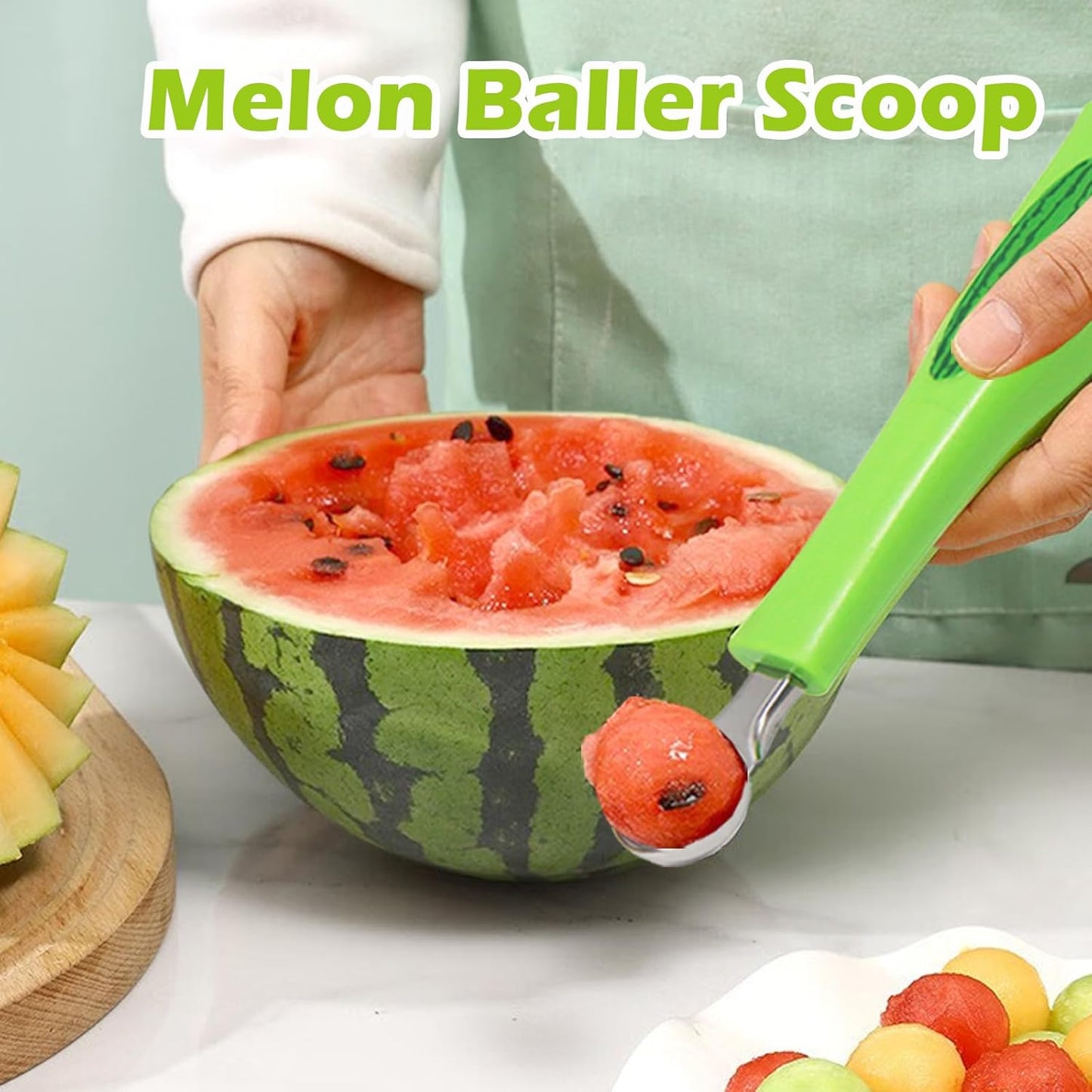 3-in-1 Watermelon Cutter – Melon Baller & Fruit Scooper Set