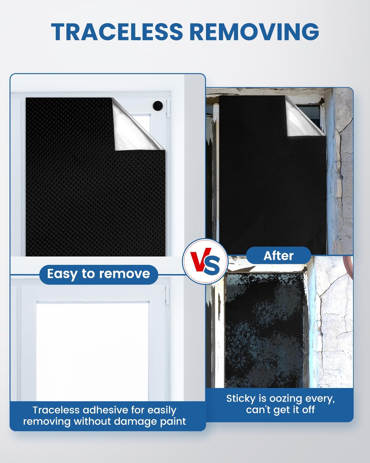 Magnetic Blackout Window Cover – 100% Darkening, No-Drill, Cuttable, Removable, 39"x57