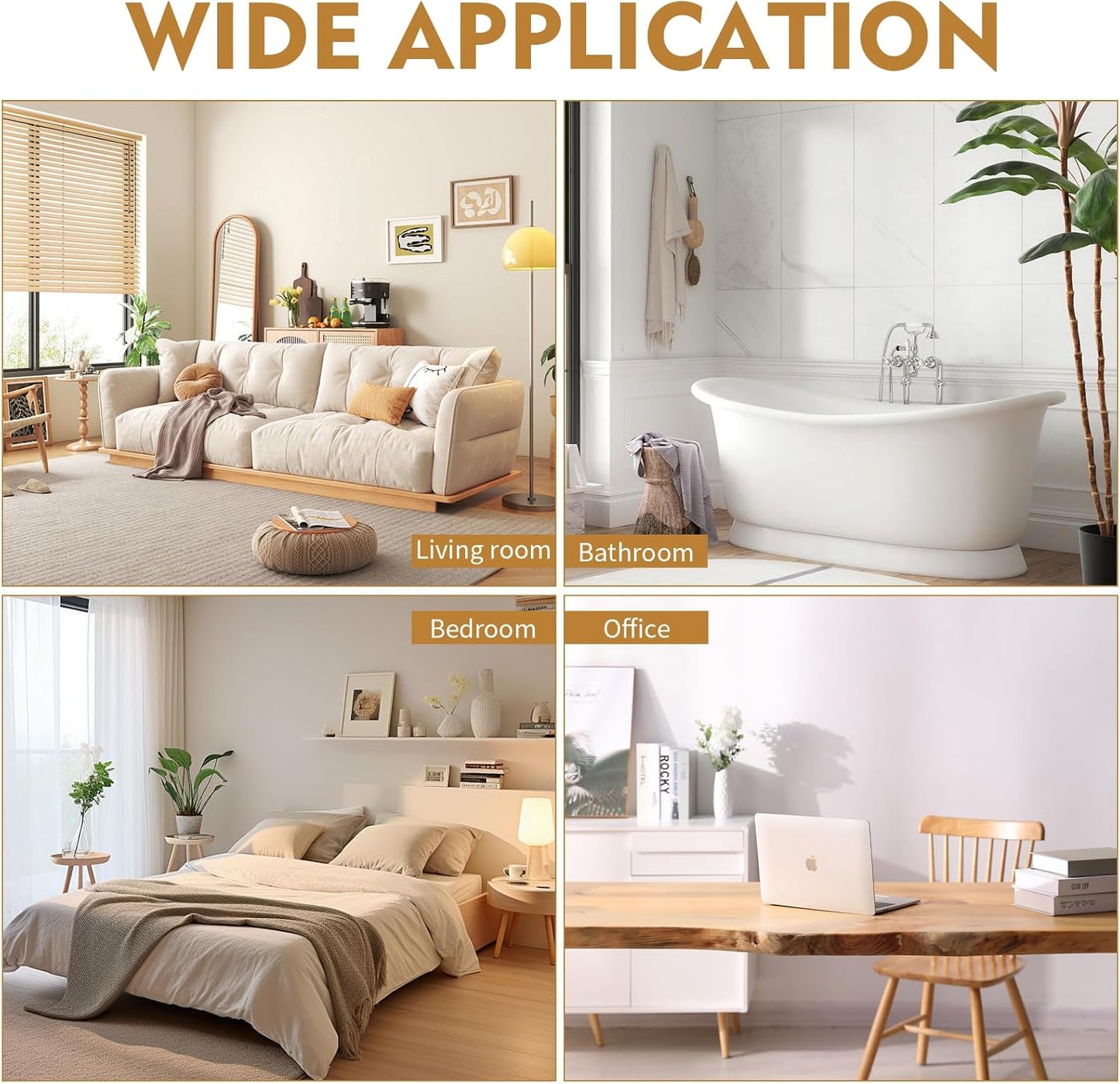 Magnetic Door Stopper - 2 Pack Heavy Duty Stainless Steel Holder with No-Drill 3M Adhesive