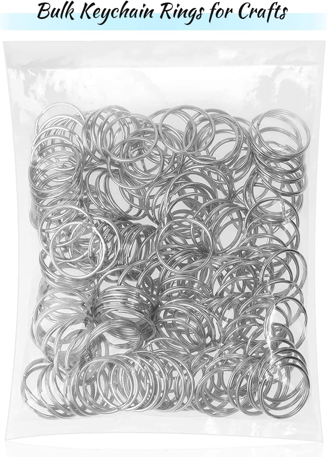 200Pcs 1-Inch Split Key Rings – Bulk Keychain Rings for Crafts and DIY (25mm))