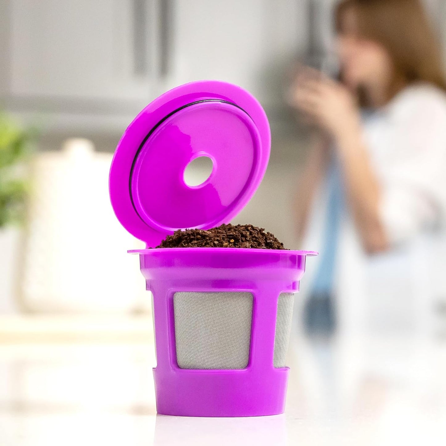 Cafe Save Reusable K Cup Coffee Filters - 4-Pack Refillable Pods with Mesh Strainer