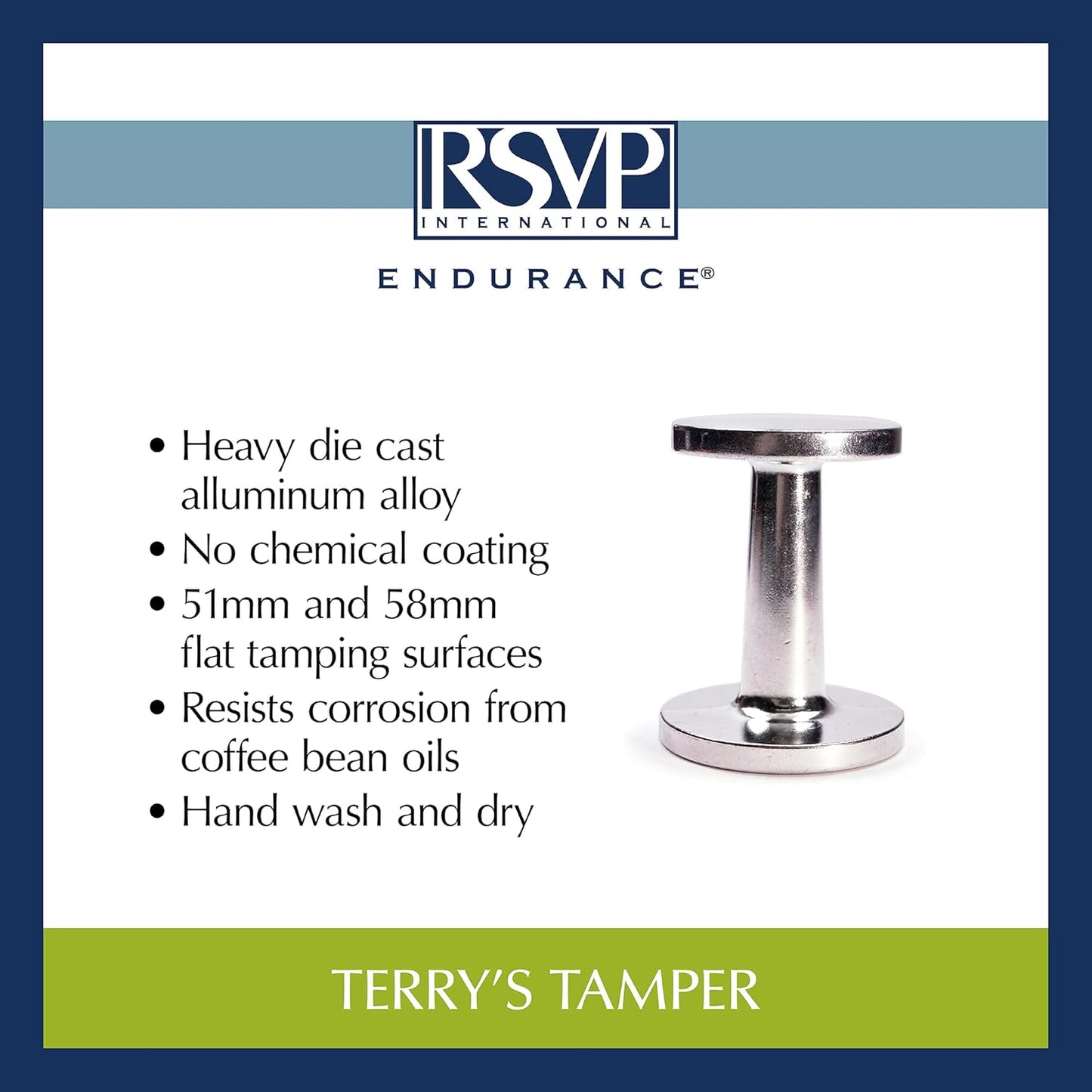 Dual Sided Aluminum Alloy Espresso Tamper - For Home and Commercial Use