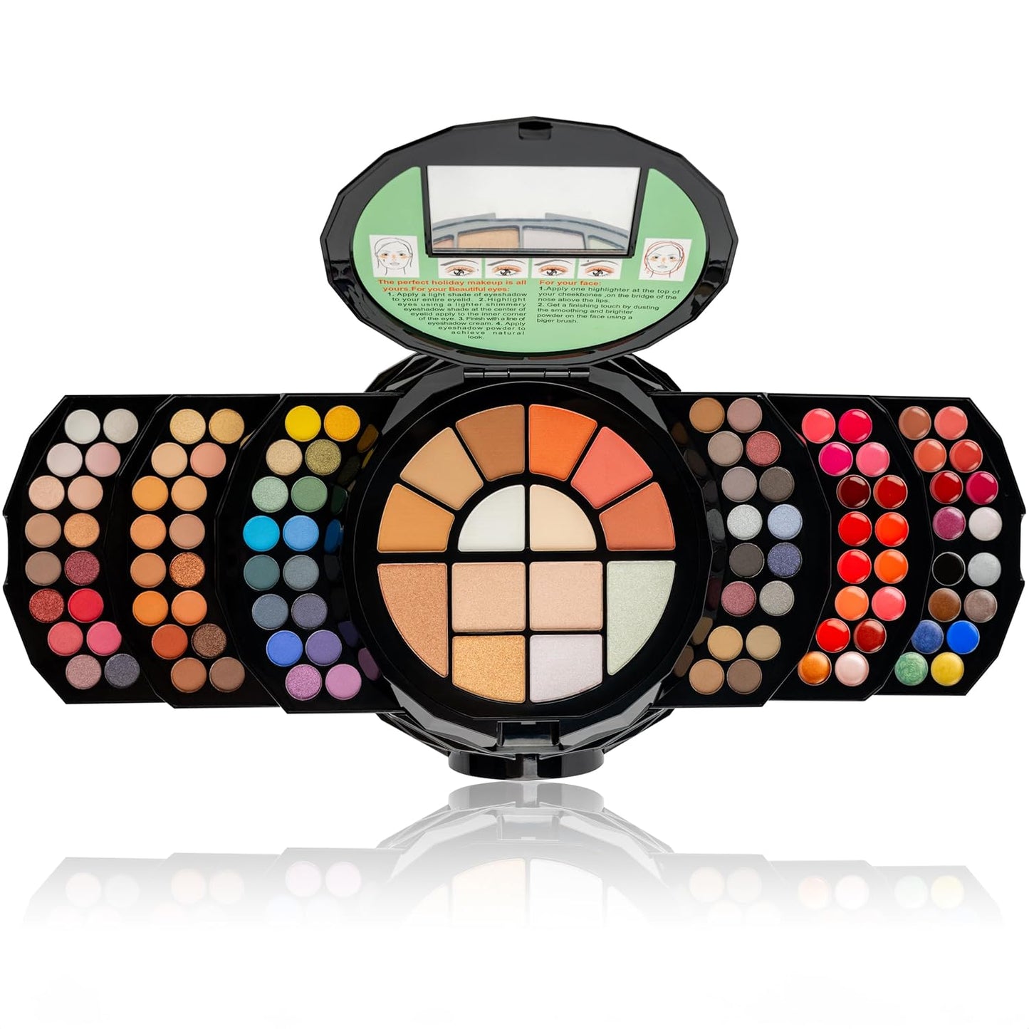 All-in-One FLOWERS Ultimate Makeup Set - Eyeshadows, Lip Colors, Powders, Highlighters, Blush