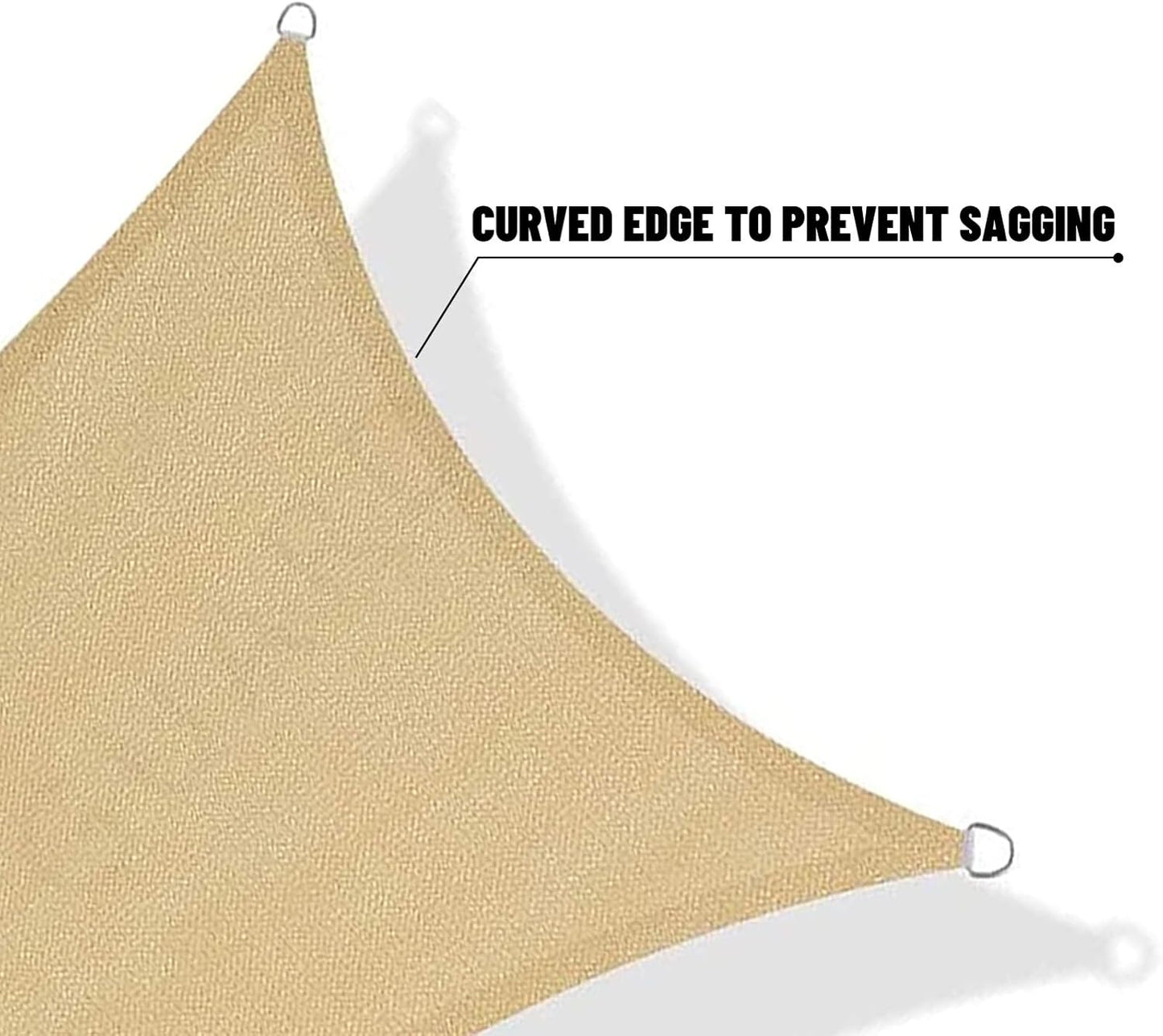 10' x 13' Rectangle Sun Shade Sail – UV Block Sand Sunshade for Backyard, Deck & Patio (Custom Sizes Available)