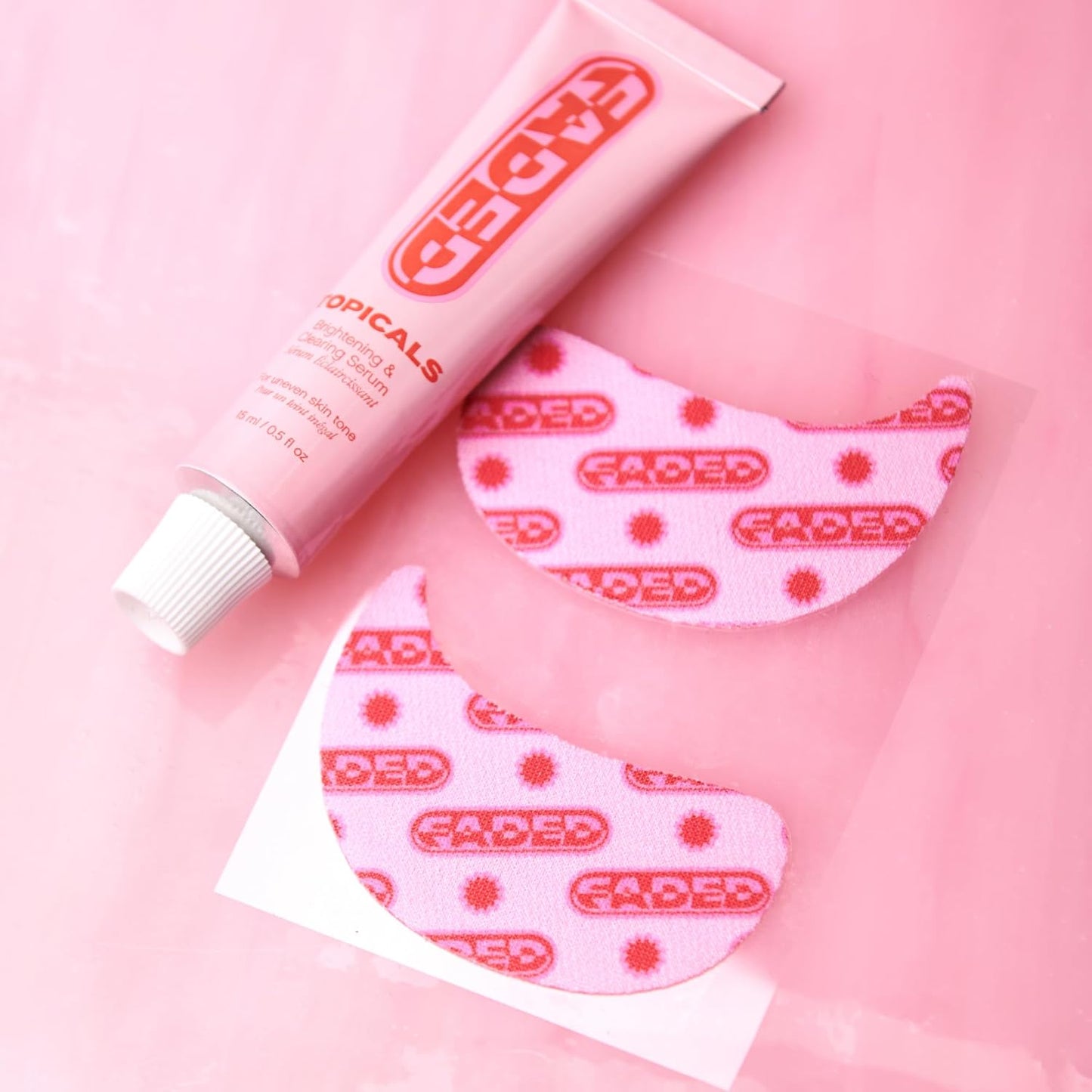 Faded Brightening Under Eye Masks – Depuff, Hydrate & Brighten to Reduce Dark Circles & Fine Lines with Kojic Acid, Caffeine & Niacinamide (Set of 6)