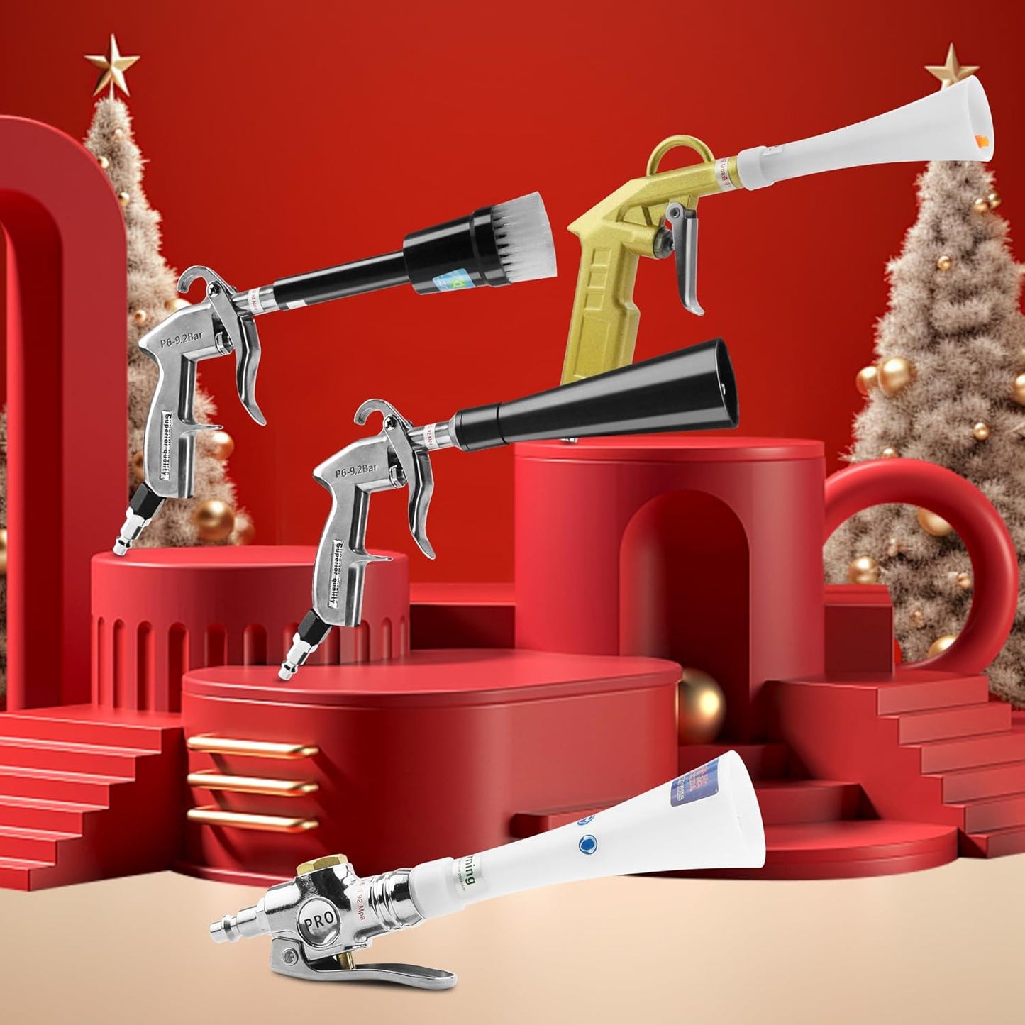 Dry Cleaning Air Gun with Brass Adjustable Nozzle – Compressed Air Dust Blower Tool for Fast Dirt Removal