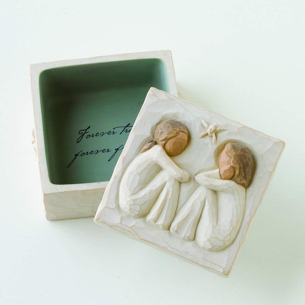 Friendship Keepsake Box, Hand-Painted, Forever True for Best Friends or Sisters