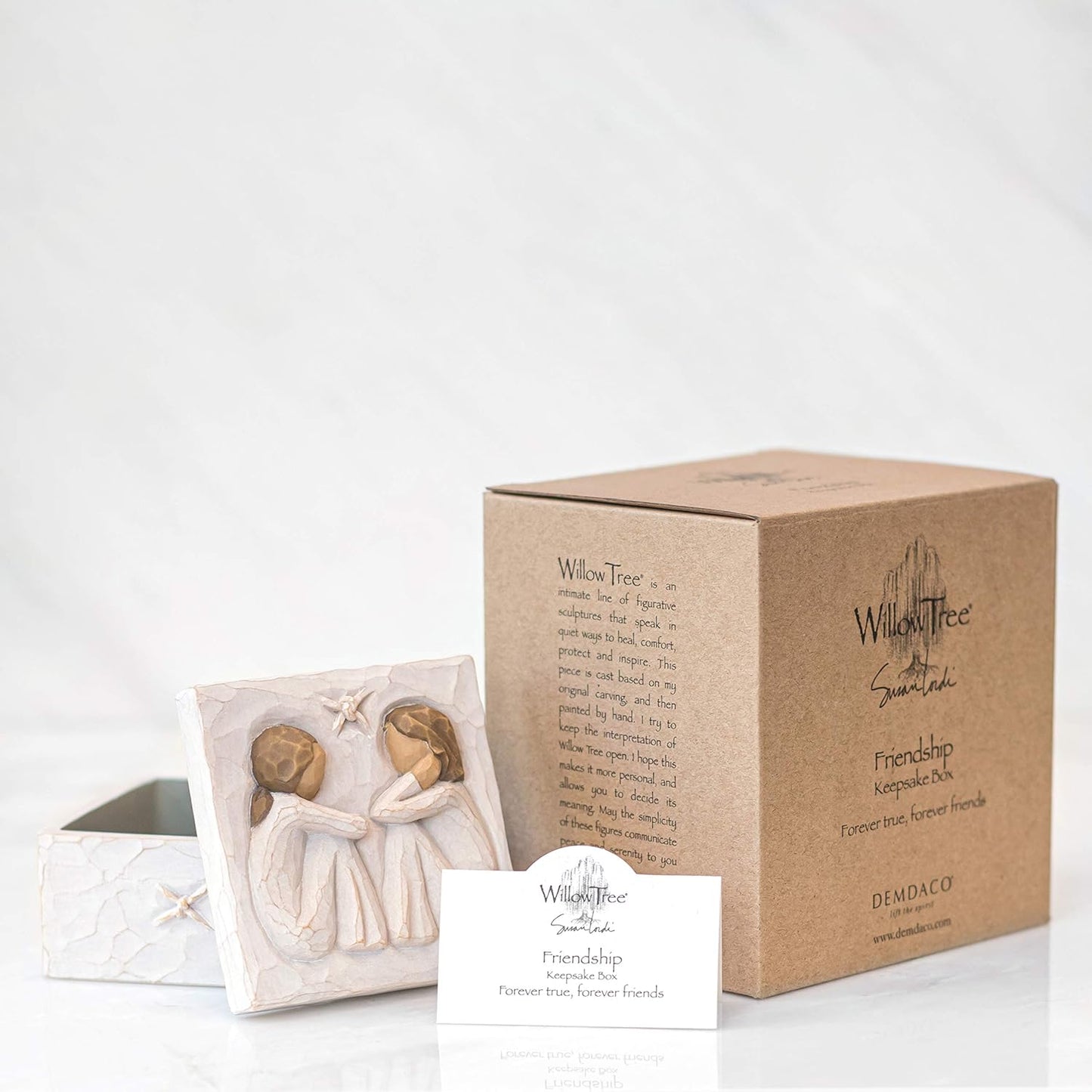 Friendship Keepsake Box, Hand-Painted, Forever True for Best Friends or Sisters