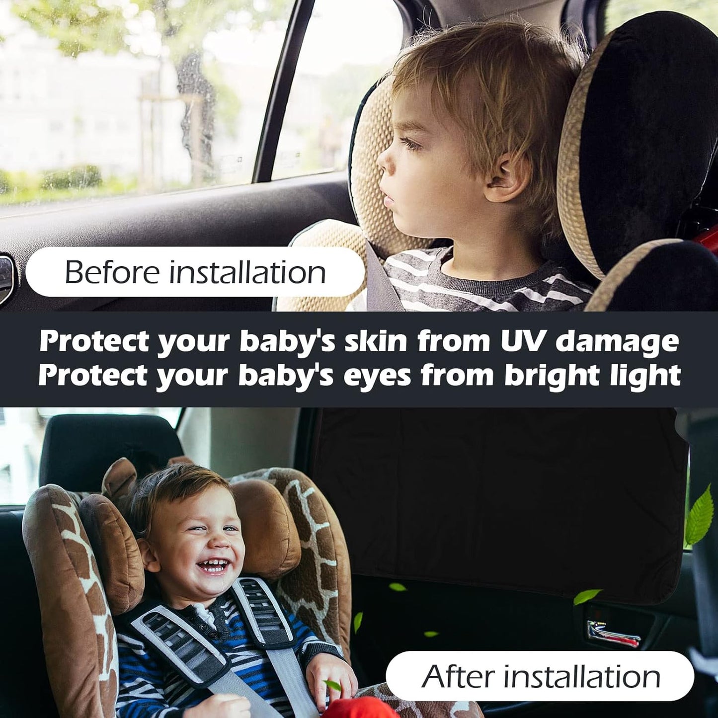 Car Window Shades 4-Pack – 100% Light Block Privacy Curtains for Baby, Sleeping, Camping, Nursing