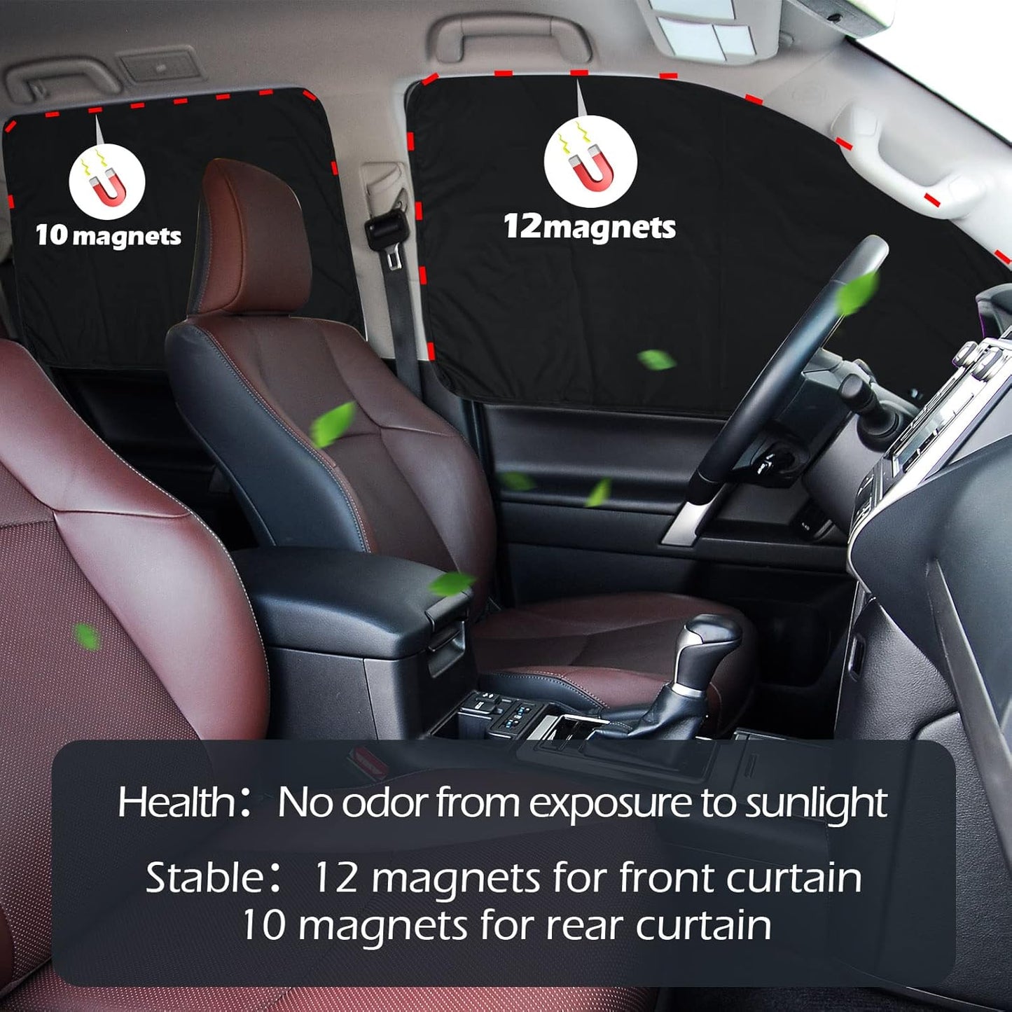 Car Window Shades 4-Pack – 100% Light Block Privacy Curtains for Baby, Sleeping, Camping, Nursing