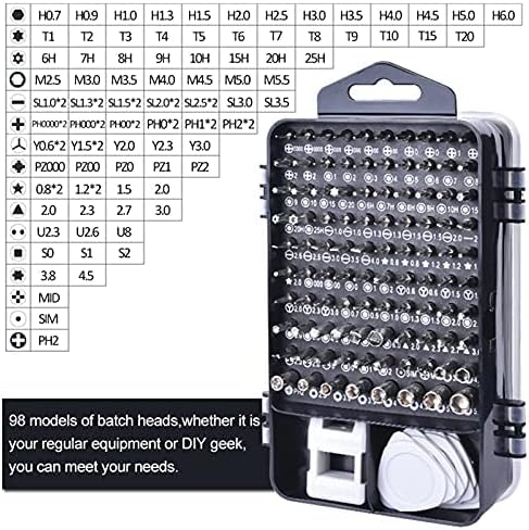 115-in-1 Magnetic Screwdriver Set - Precision DIY Tool Kit for Electronics, Glasses & Watches (Black)