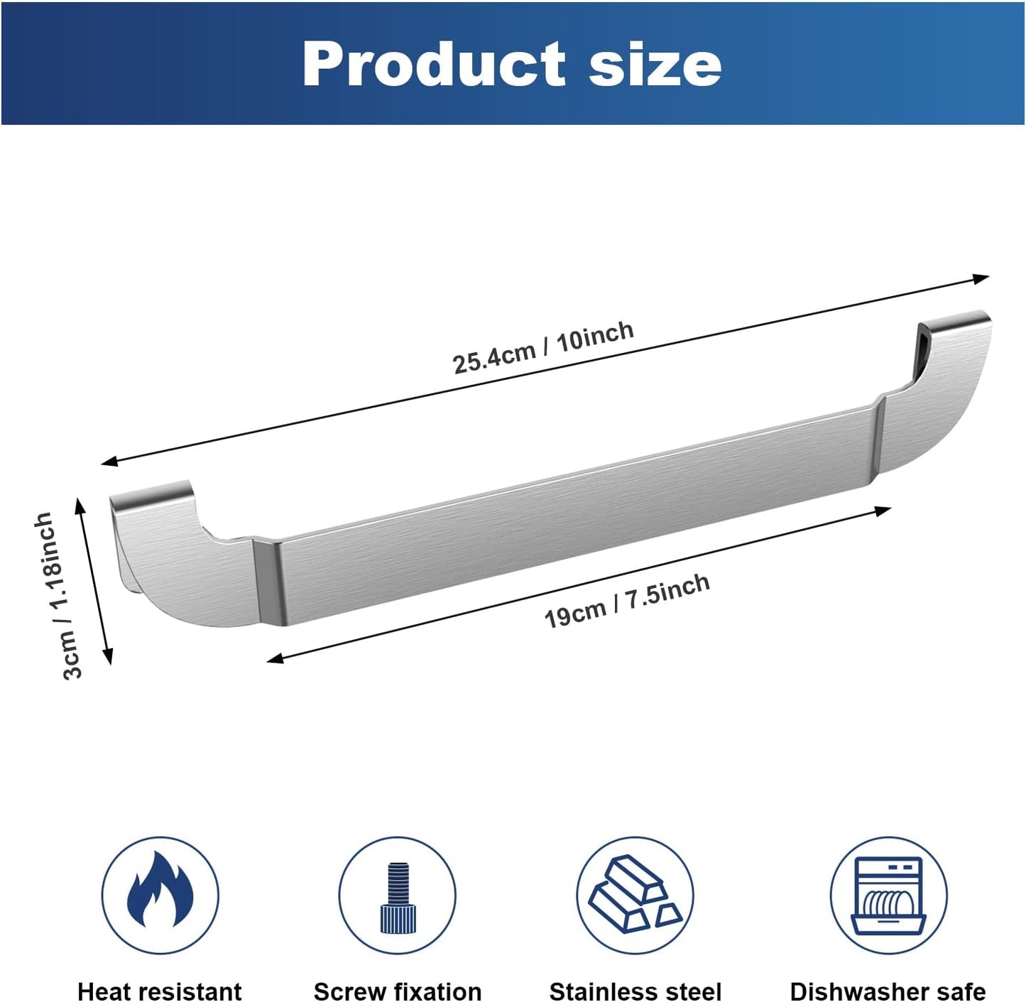 2 Pack Griddle Spatula Holder – 10" Stainless Steel Rack for Flat Top Griddles