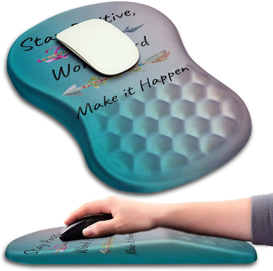 Ergonomic Mouse Pad with Wrist Support – Massage Dots, Non-Slip Base, 12"x8"