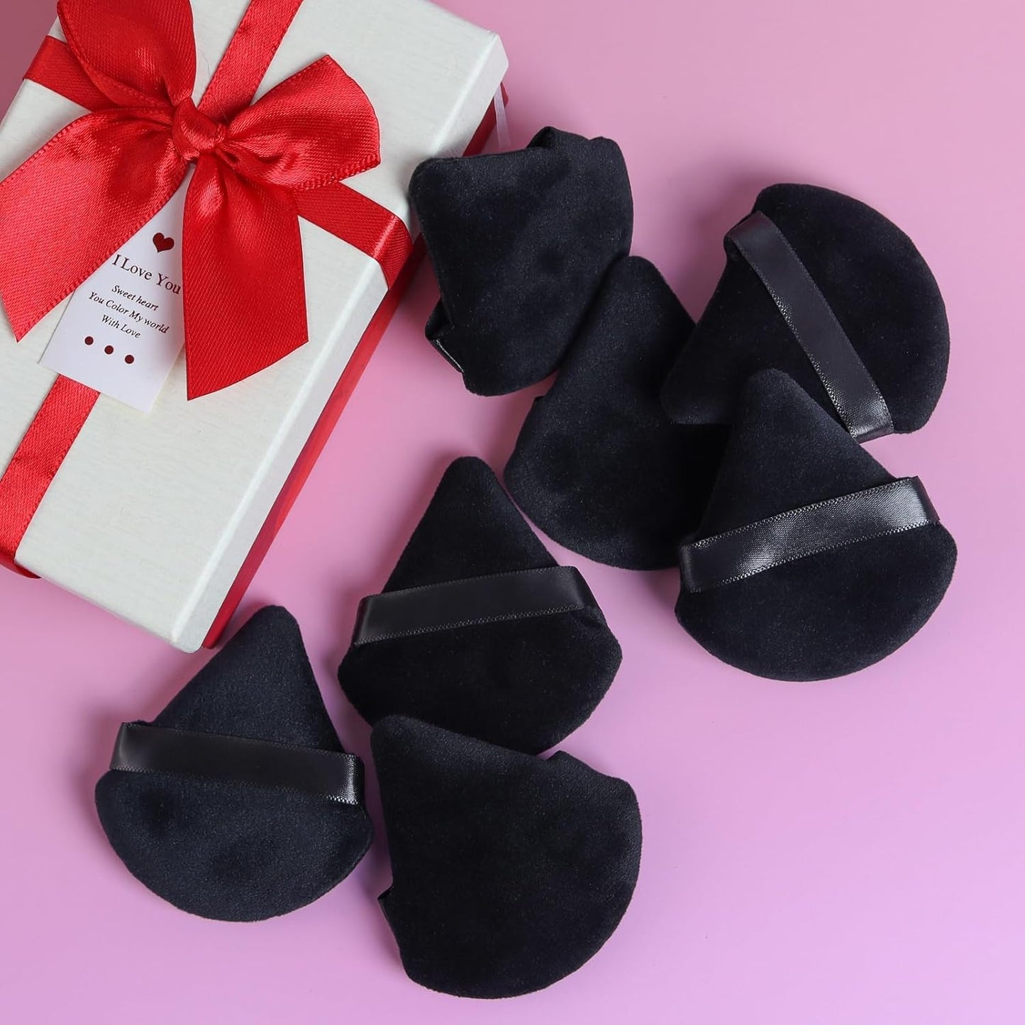 12pcs Triangle Powder Puffs for Face – Makeup Puffs for Loose & Cosmetic Foundation, Contouring, Cloud Kiss Beauty Tools