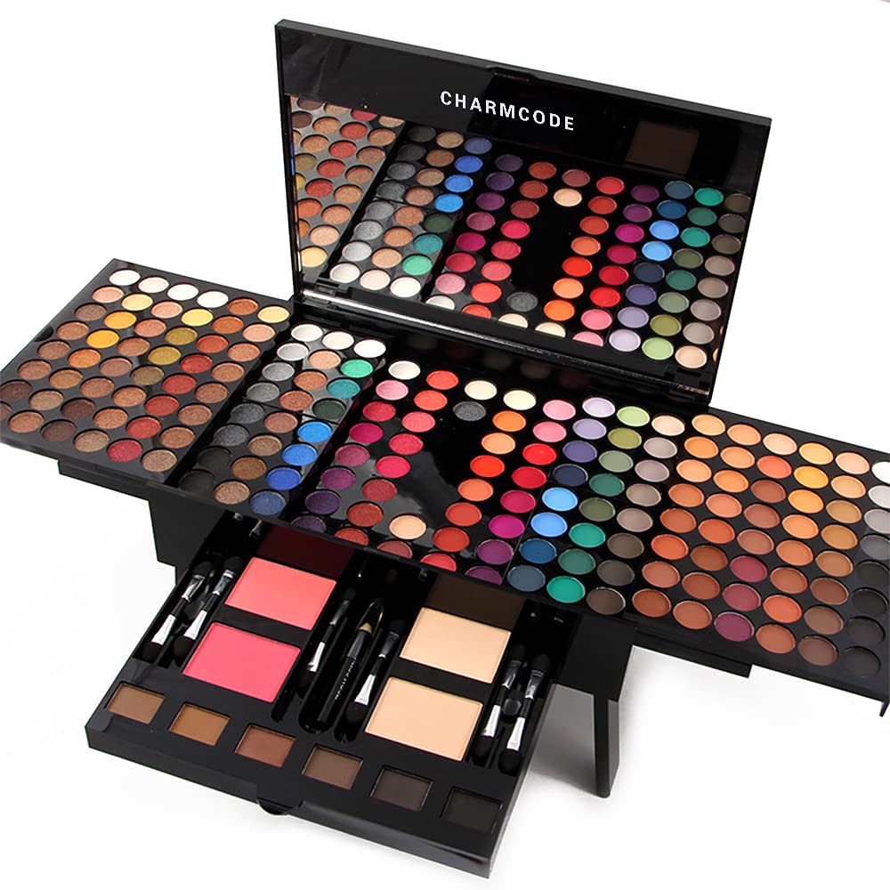 190-Color All-in-One Makeup Palette – Eyeshadow, Blush, Concealer, Eyebrow Powder & Eyeliner (Multicolor)