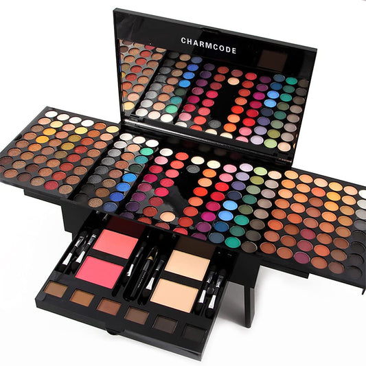 190-Color All-in-One Makeup Palette – Eyeshadow, Blush, Concealer, Eyebrow Powder & Eyeliner (Multicolor)