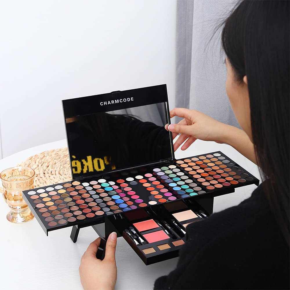 190-Color All-in-One Makeup Palette – Eyeshadow, Blush, Concealer, Eyebrow Powder & Eyeliner (Multicolor)