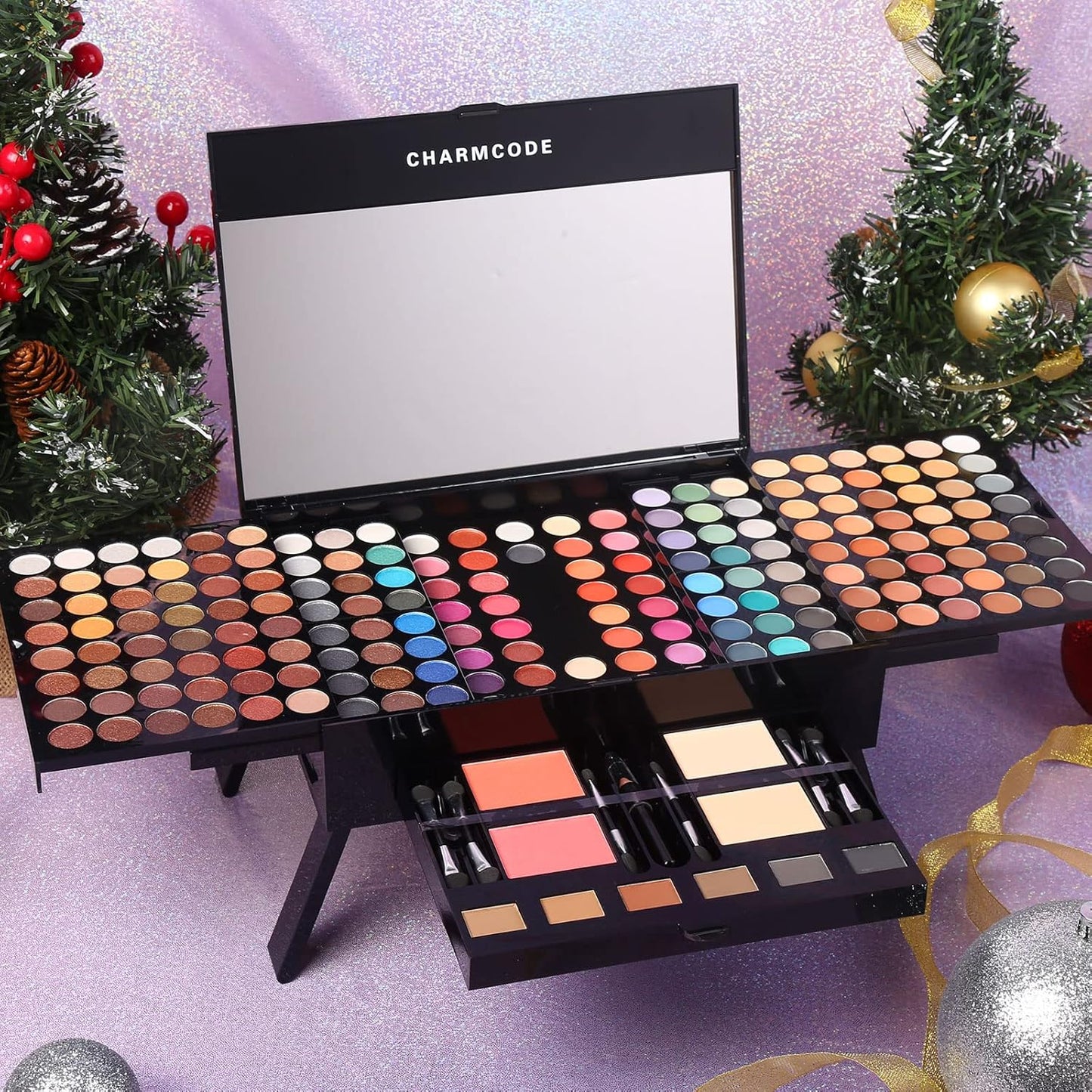 190-Color All-in-One Makeup Palette – Eyeshadow, Blush, Concealer, Eyebrow Powder & Eyeliner (Multicolor)