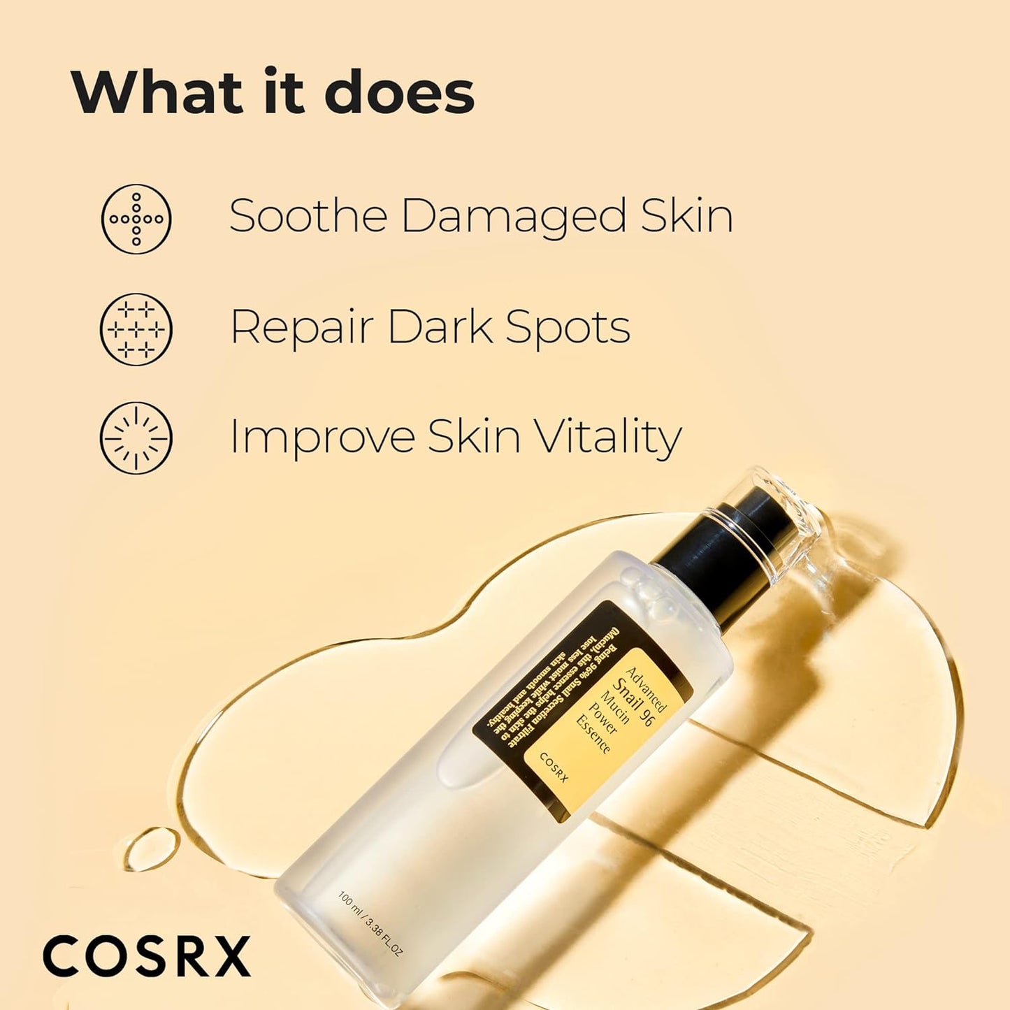 96% Power Face Serum 100ml – Hydrating Glow Serum, Korean Skin Care