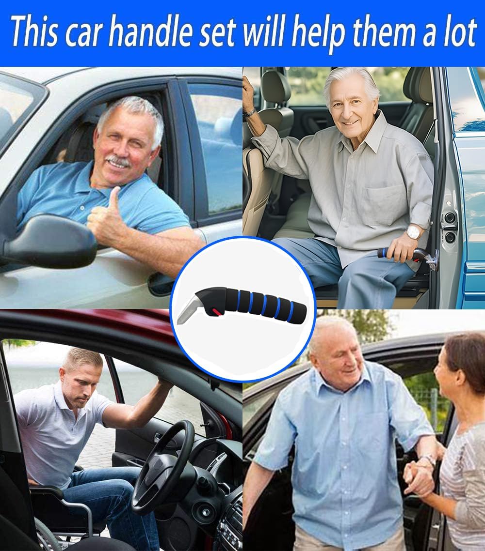 Elderly Car Door Handle Assist - Support Handle for Seniors, Handicapped, Car Door Latch Aid