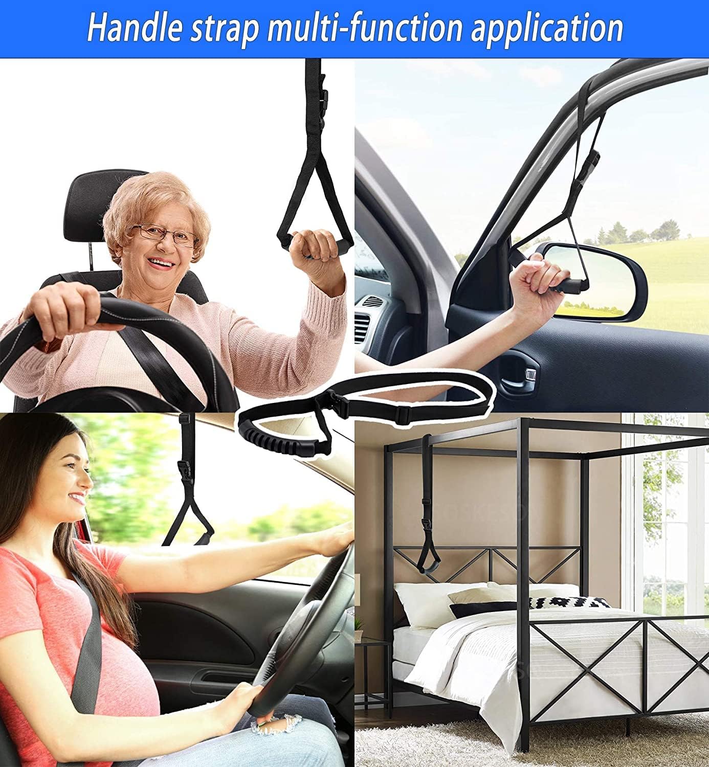 Elderly Car Door Handle Assist - Support Handle for Seniors, Handicapped, Car Door Latch Aid