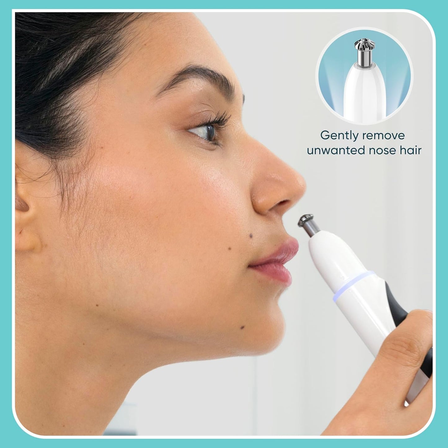 GIRLBOMB Nose Hair Trimmer for Women - Battery Operated Facial Hair Removal Tool