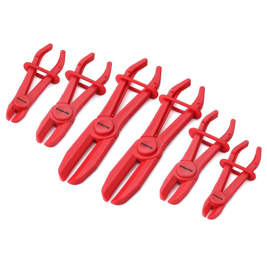 6-Piece Hose Pinch Clamp Pliers Set - For Fuel, Gas, Brake & Radiator Hoses