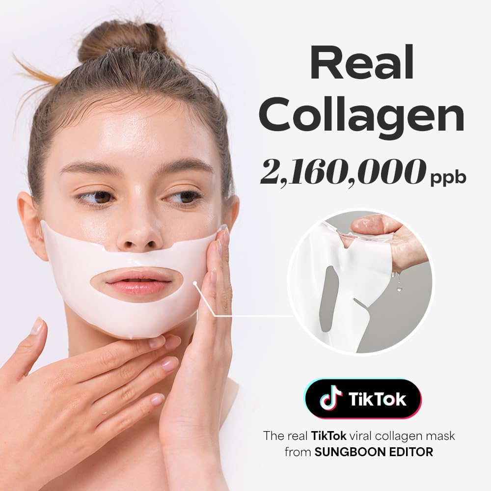 Deep Collagen Overnight Mask, 4-Pack Hydrogel Facial Masks with 2,160,000ppb Collagen for Firming & Moisturizing