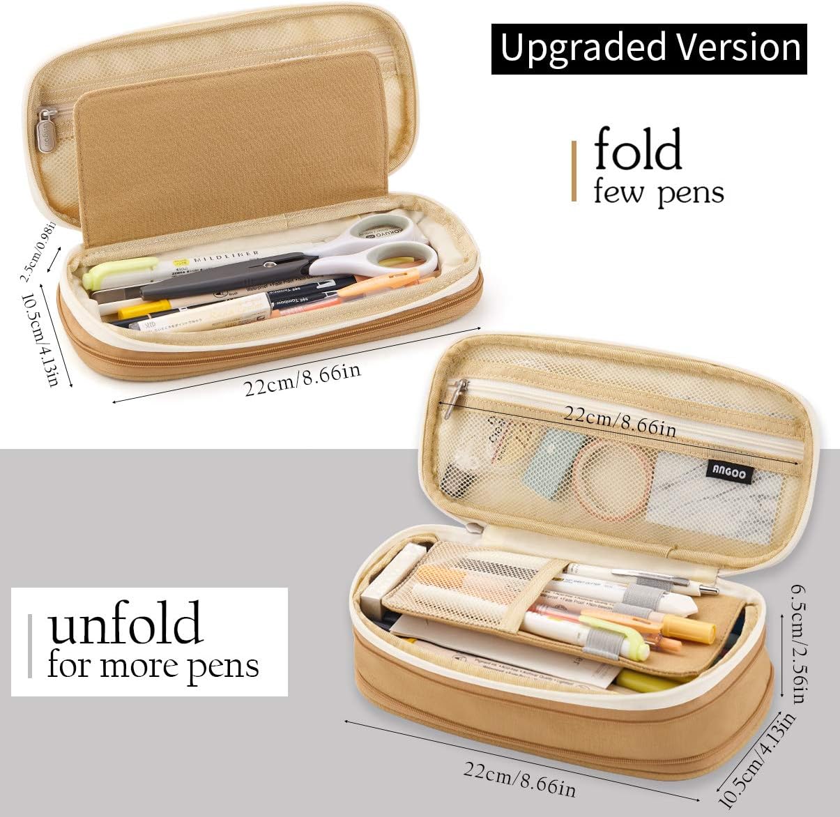 Large Capacity Pencil Case, High Storage Pen Pouch Holder Box Organizer for School Office College