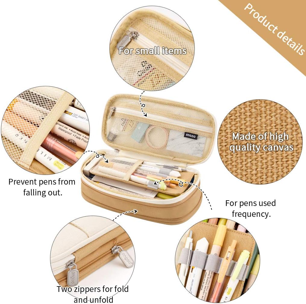 Large Capacity Pencil Case, High Storage Pen Pouch Holder Box Organizer for School Office College