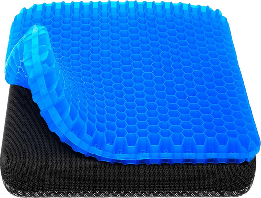 Gel Seat Cushion – Large, Cooling, Honeycomb Design for Office, Car & Wheelchair