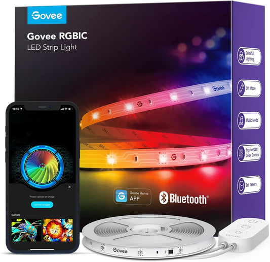 16.4ft Smart LED Strip Lights - Bluetooth APP Control, DIY Color Changing Music Sync, Bedroom & Halloween Decor