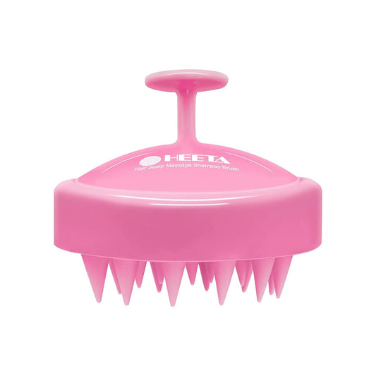 Shampoo Scalp Brush Massager – Cherry Pink Silicone Scrubber for Hair Growth & Dandruff Removal
