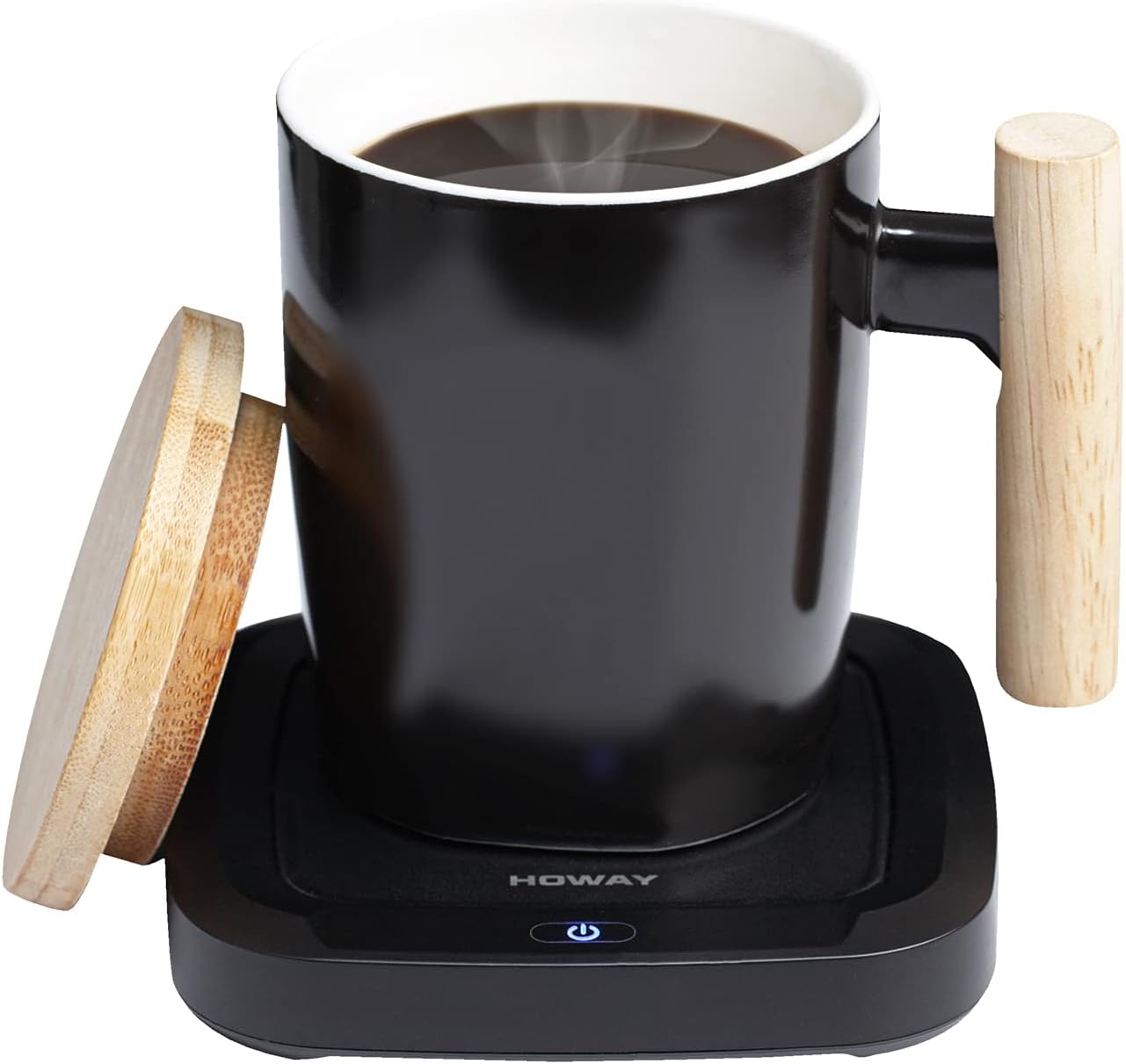 Self-Heating Coffee Warmer Mug Set – 14oz Mug with Lid