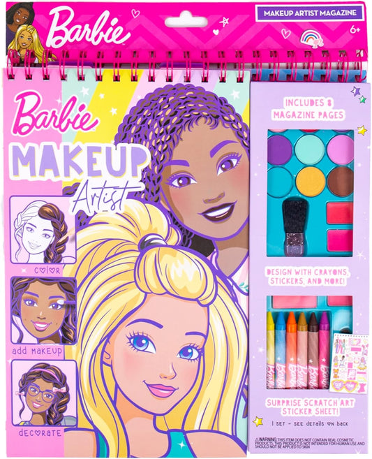 Barbie Makeup Artist Magazine - Create Hair & Makeup Looks with 130+ Stencils, 180+ Stickers & Pretend Makeup