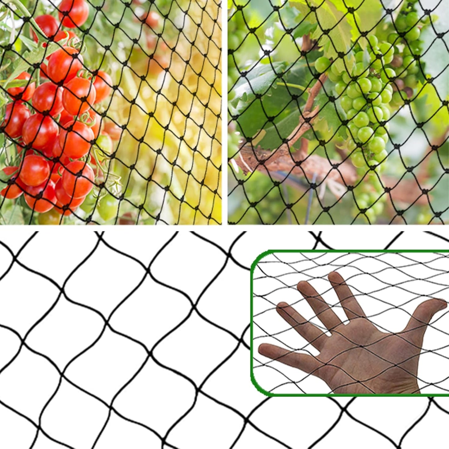 Bird Netting 7x100 FT – Reusable Garden Net with 50 Cable Ties for Vegetables, Plants & Fruit Trees