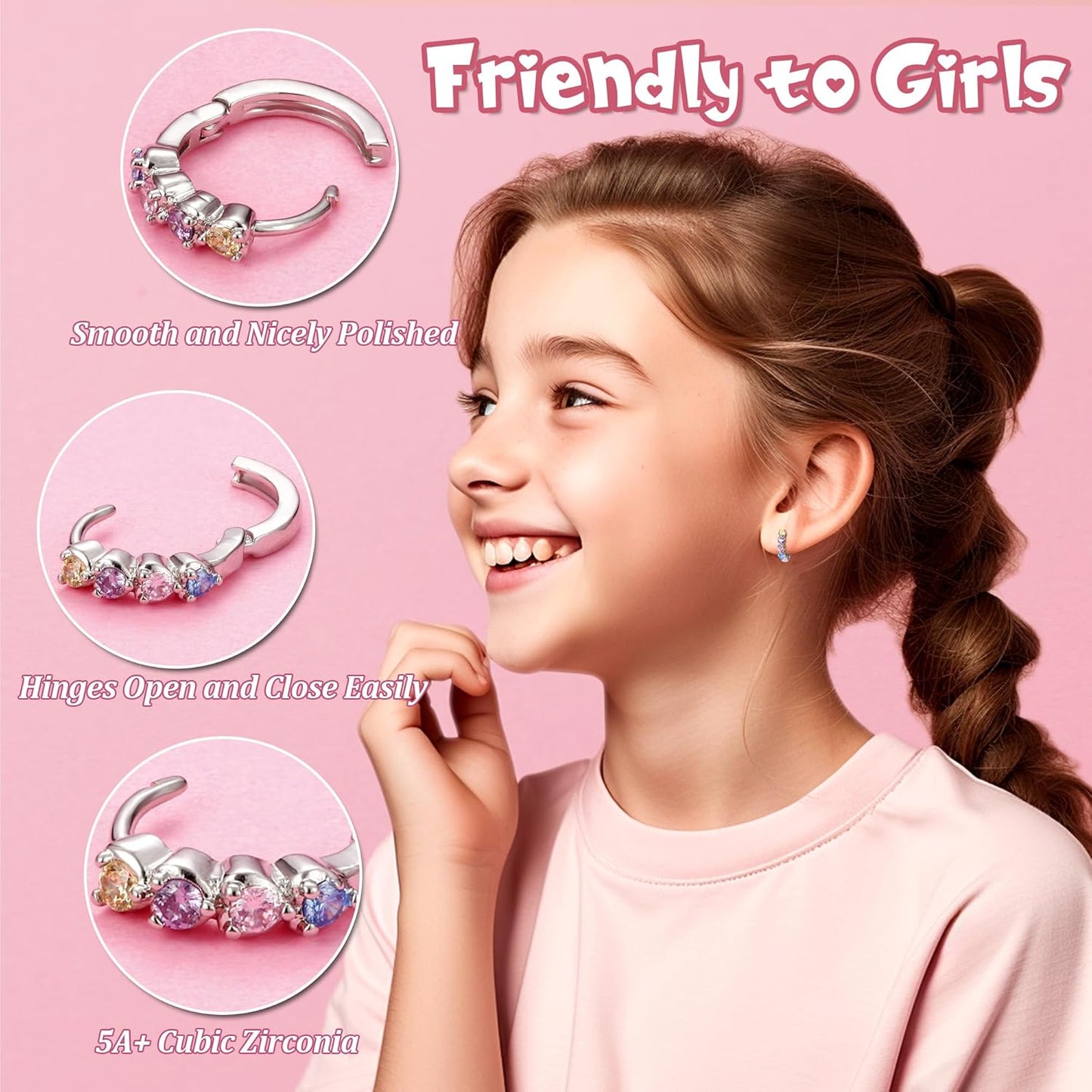 Stainless Steel Screw Back Earrings – Cute & Hypoallergenic for Girls & Toddlers